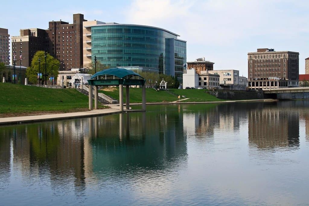 Riverscape MetroPark, BikePath, Great Miami River, Downtown Dayton