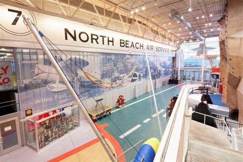 Soaring ceilings rich with the history of Floyd Bennett Field