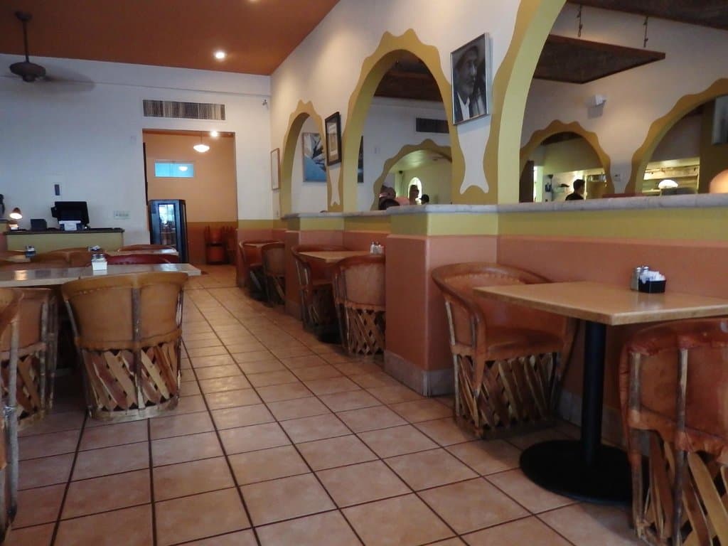 inside restaurant seating area