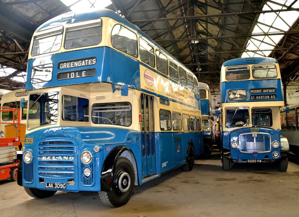 LAK 309G  Leyland Titan PD3A/12 Alexander H41/29F (1969) and 6220 KW AEC Regent@ Keighley Bus Mu
