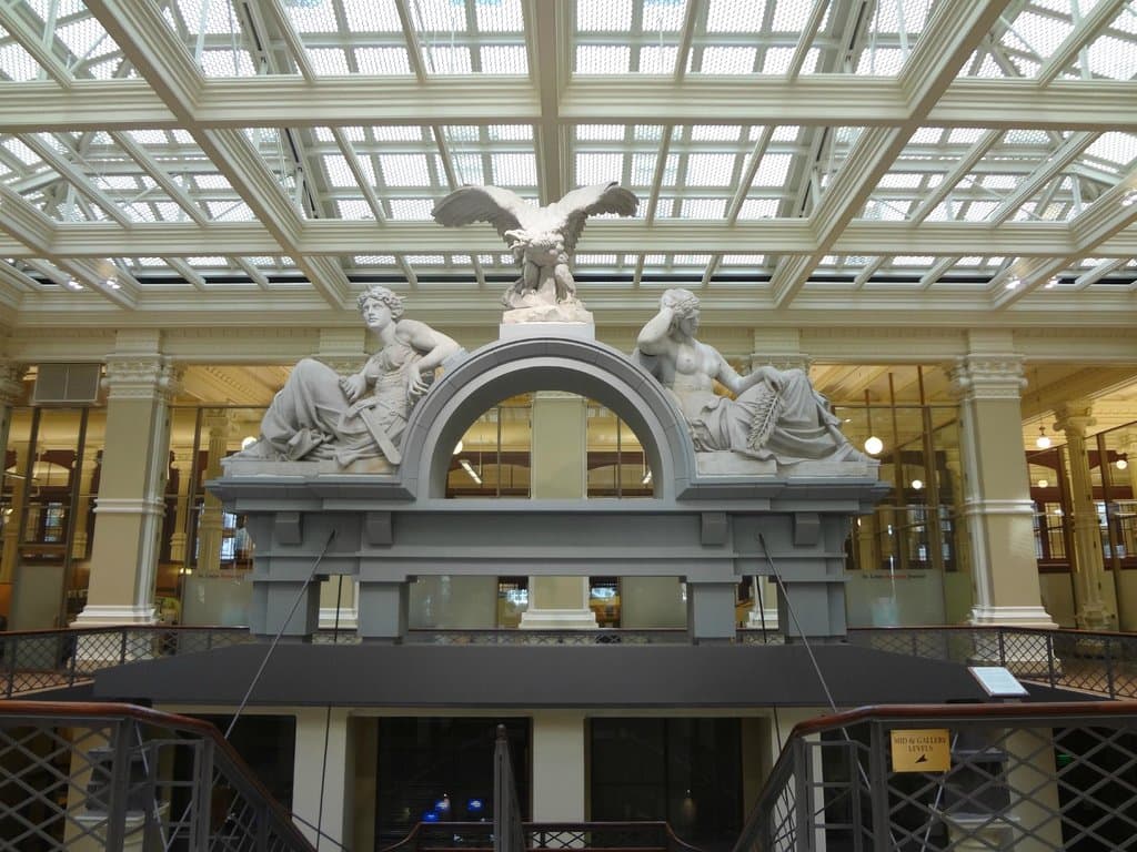 Sculpture inside the building