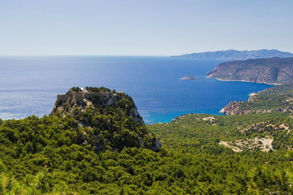Monolithos from above