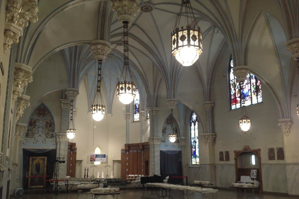 Interior: the German Catholic Church of the Immaculate Conception