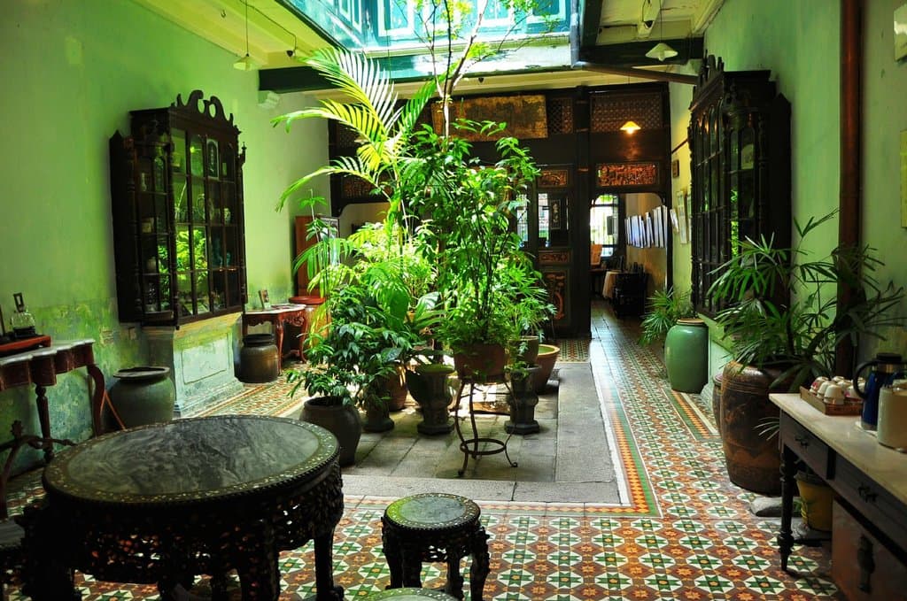 Interior featuring air well