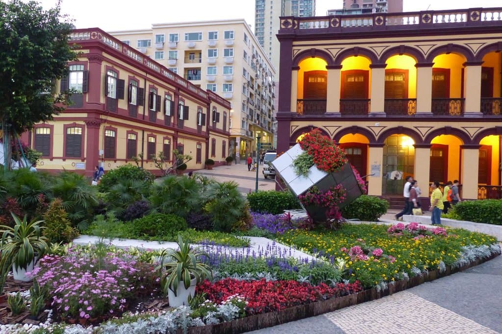 Macau - Tap Seac Square and garden.
