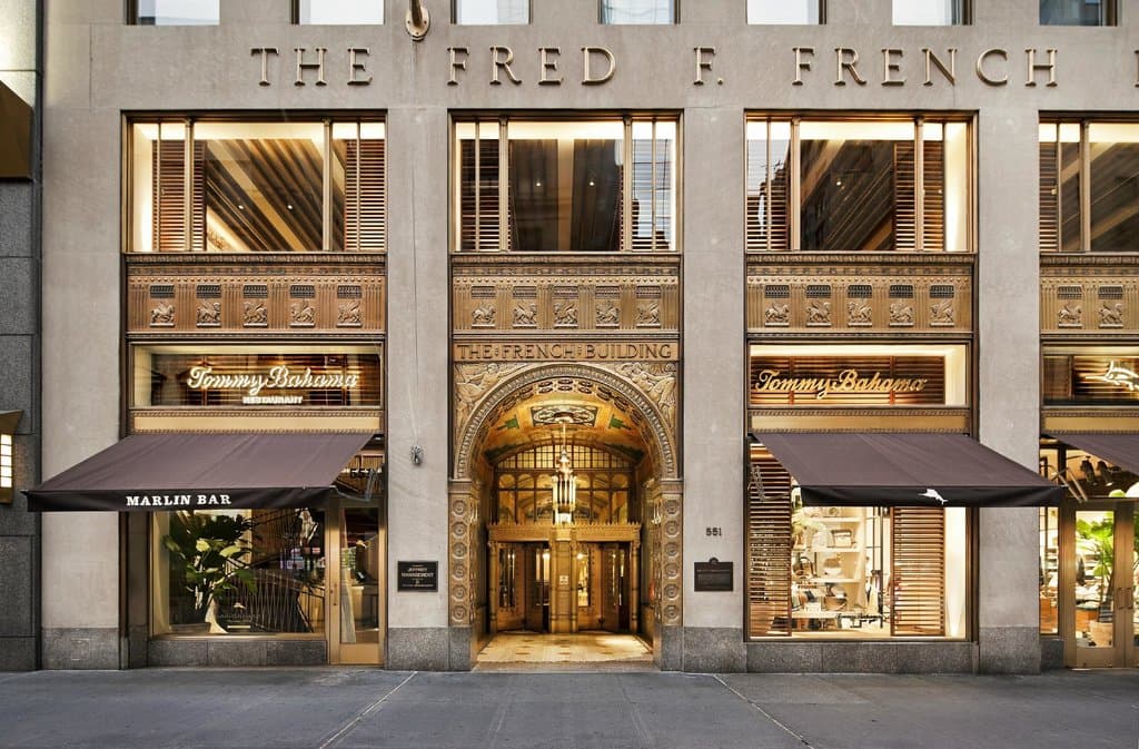 The store & Marlin Bar have separate entrances on Fifth Avenue