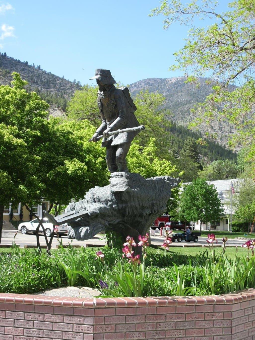 Statue at Mormon Station State Historic Park Genoa, NV