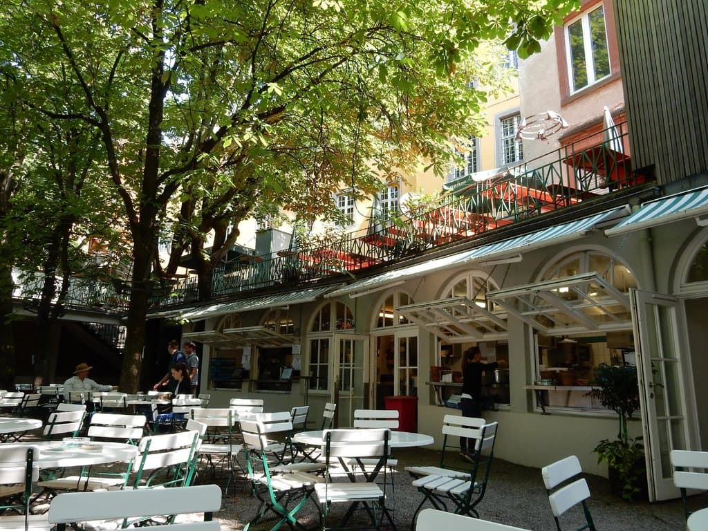 Biergarten...nice ambiance.