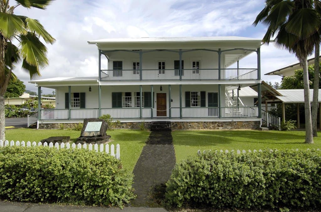 The historic mission house, built in 1839.