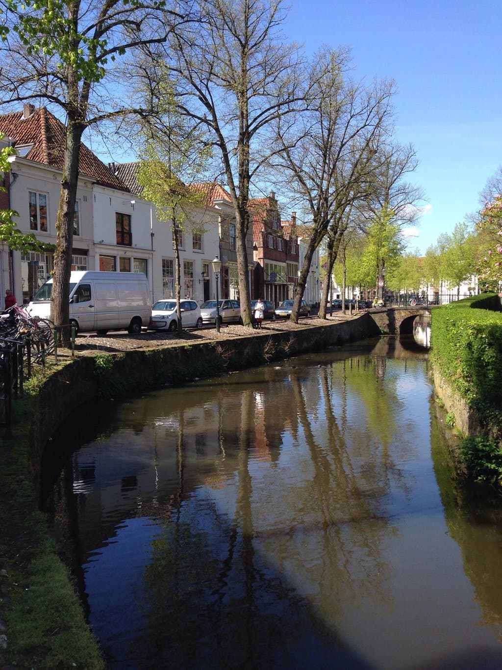 Historic fronts in the medieval town of Amersfoort, the old city harbour: Havik