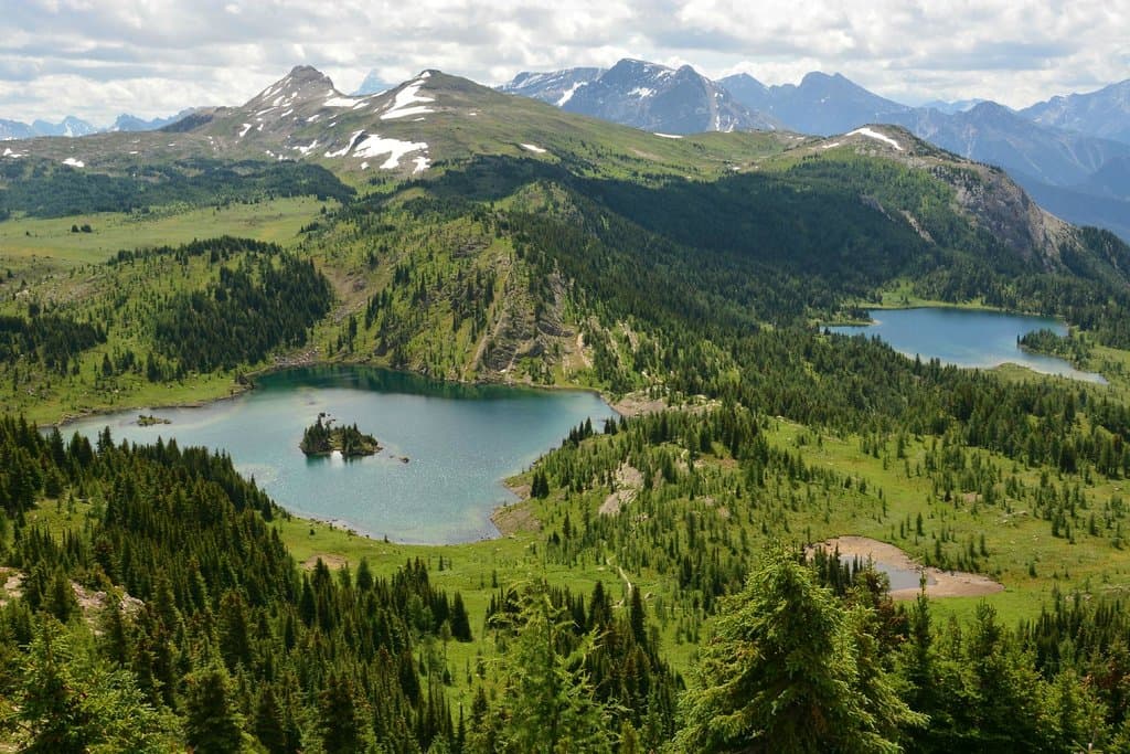 Rock Isle and Larix Lakes from Standish Viewpoint.
