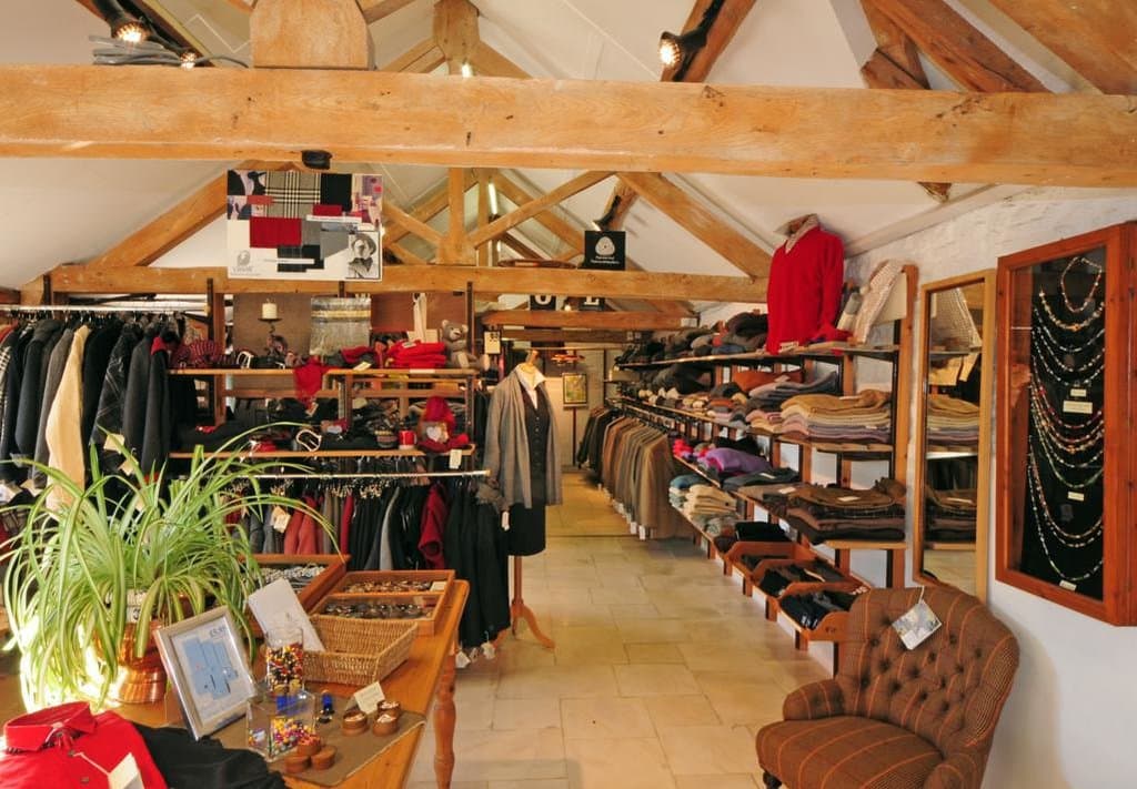 Part of the shop at Cotswold Woollen Weavers