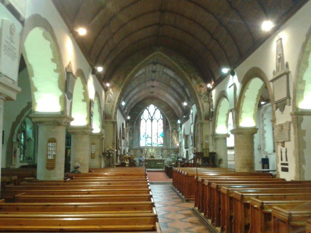 Inside the church