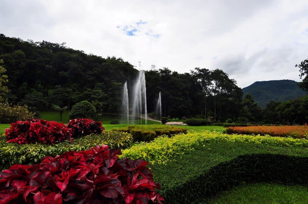 Fountain with spectacular view