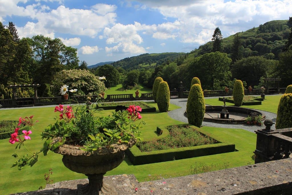 View from the terrace at Rydal Hall