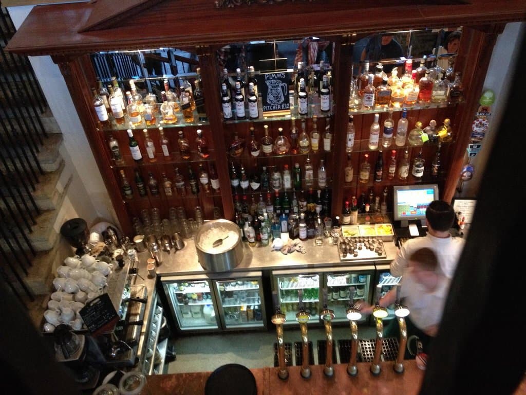 Choosing my next gin from our table ��