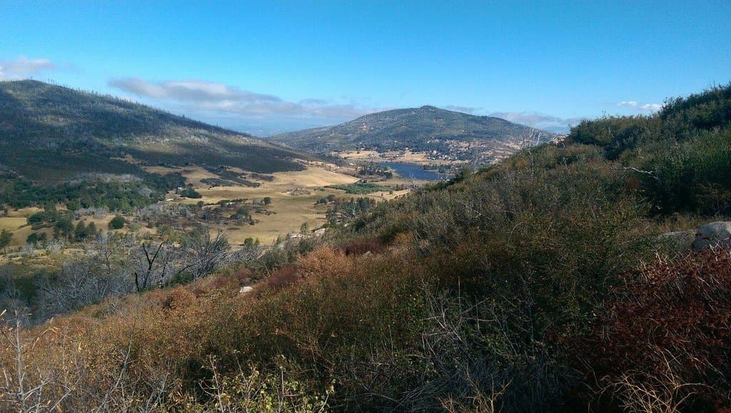 View from Stonewall Peak towards Lake Cuyamaca