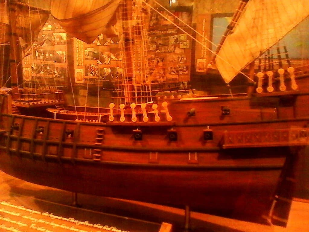 Miniature replica of a Spanish galleon