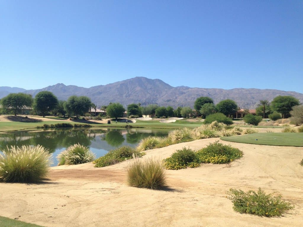 Awesome desert golf scenery