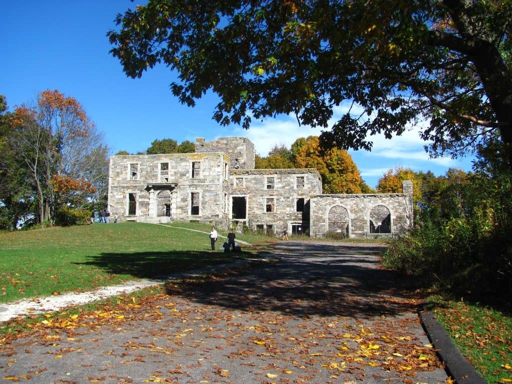 View of Goddard Mansion from the top of the hill
