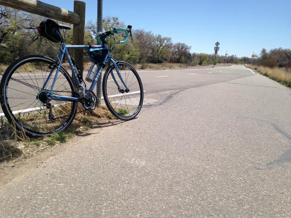 Albuquerque's Bosque Trail looking South, in the Summer.