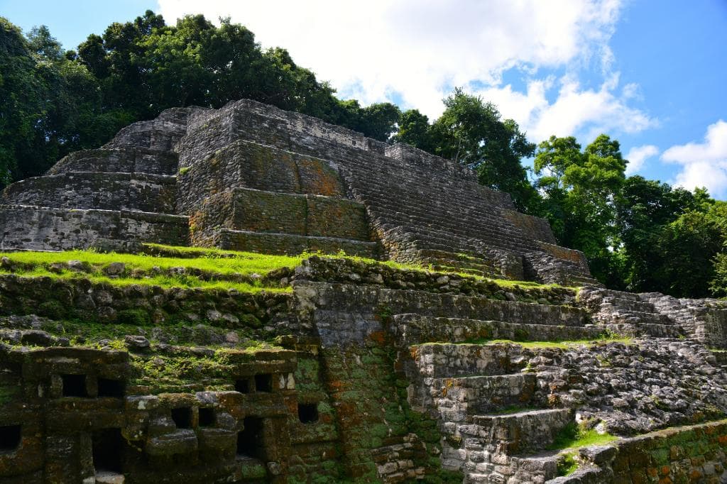 Temple of the Jaguar at Lamanai Mayan Site