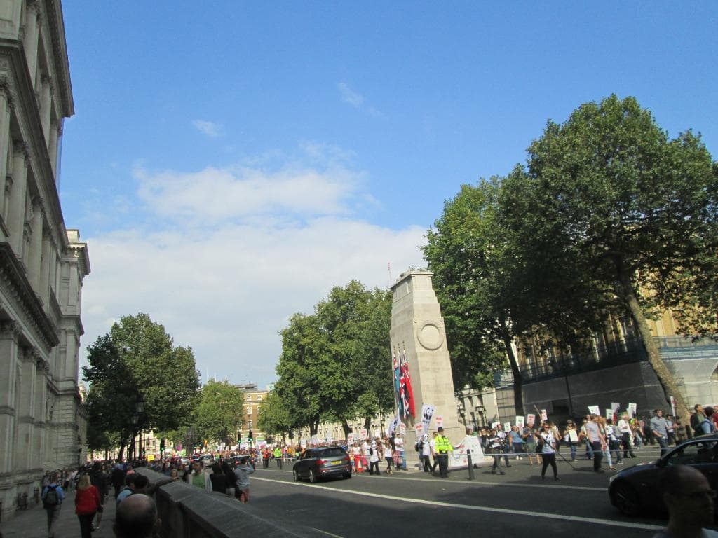 Cenotaph (there was an environmental protest that day)