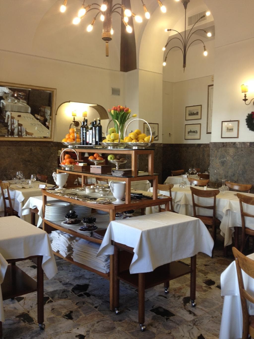 Parte centrale della sala