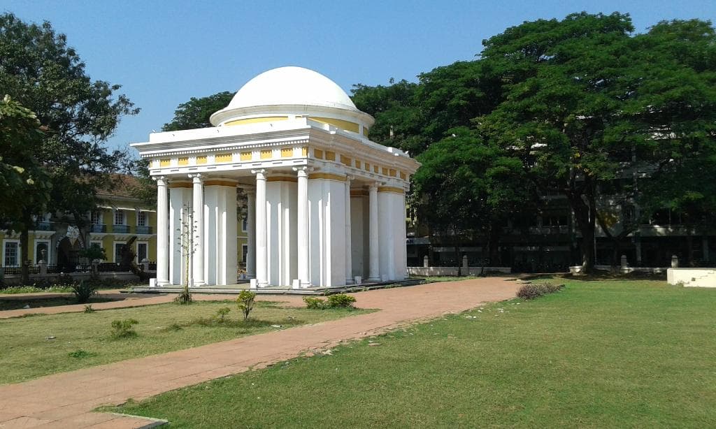 This domed monument was made by the Portuguese.