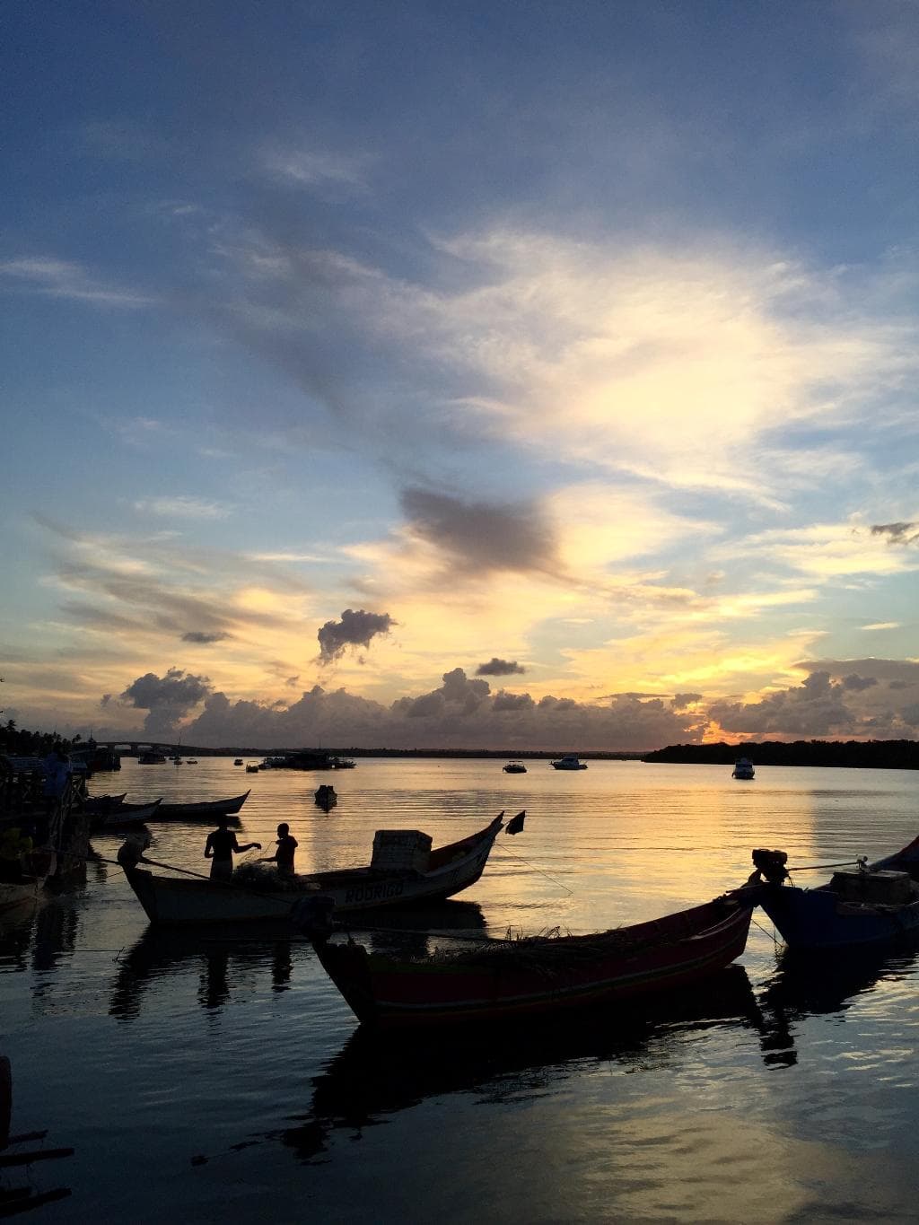 Pescadores no Por do Sol