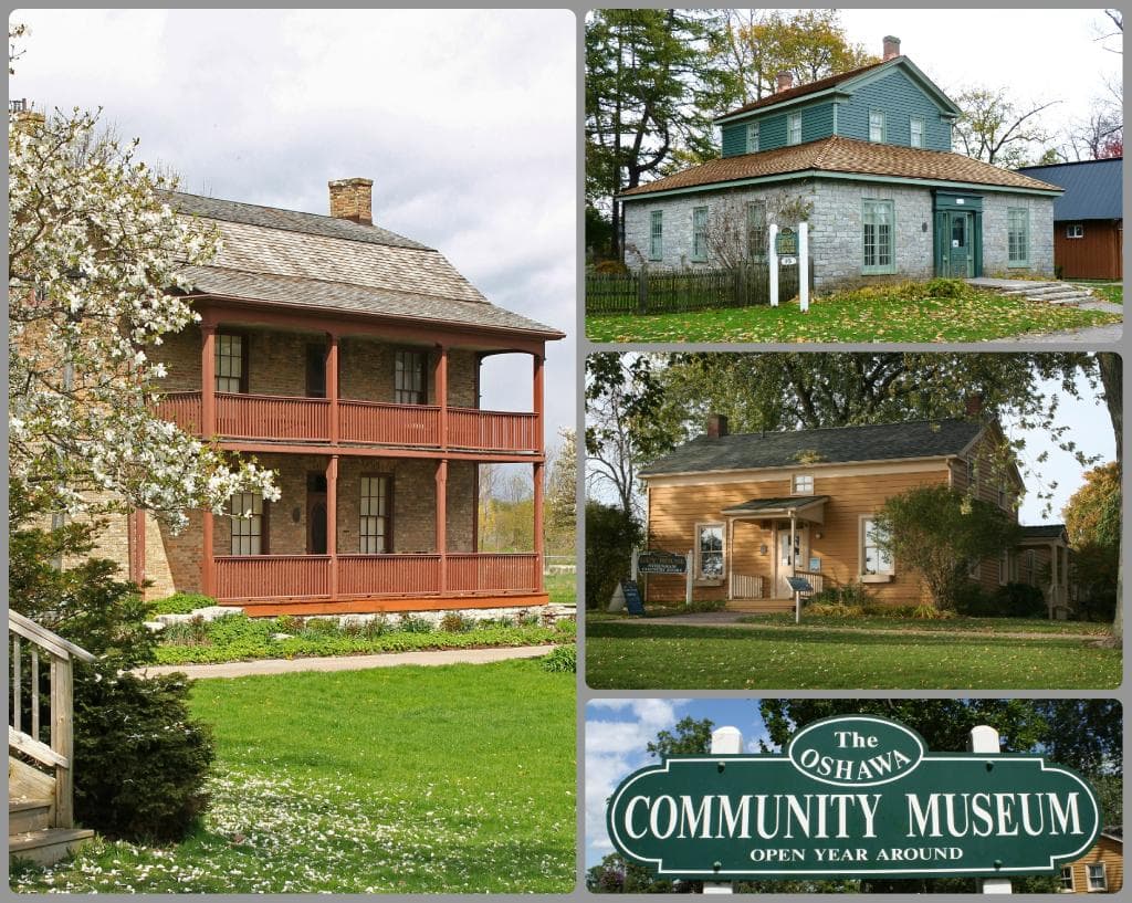 The Oshawa Community Museum houses are on their original foundations.