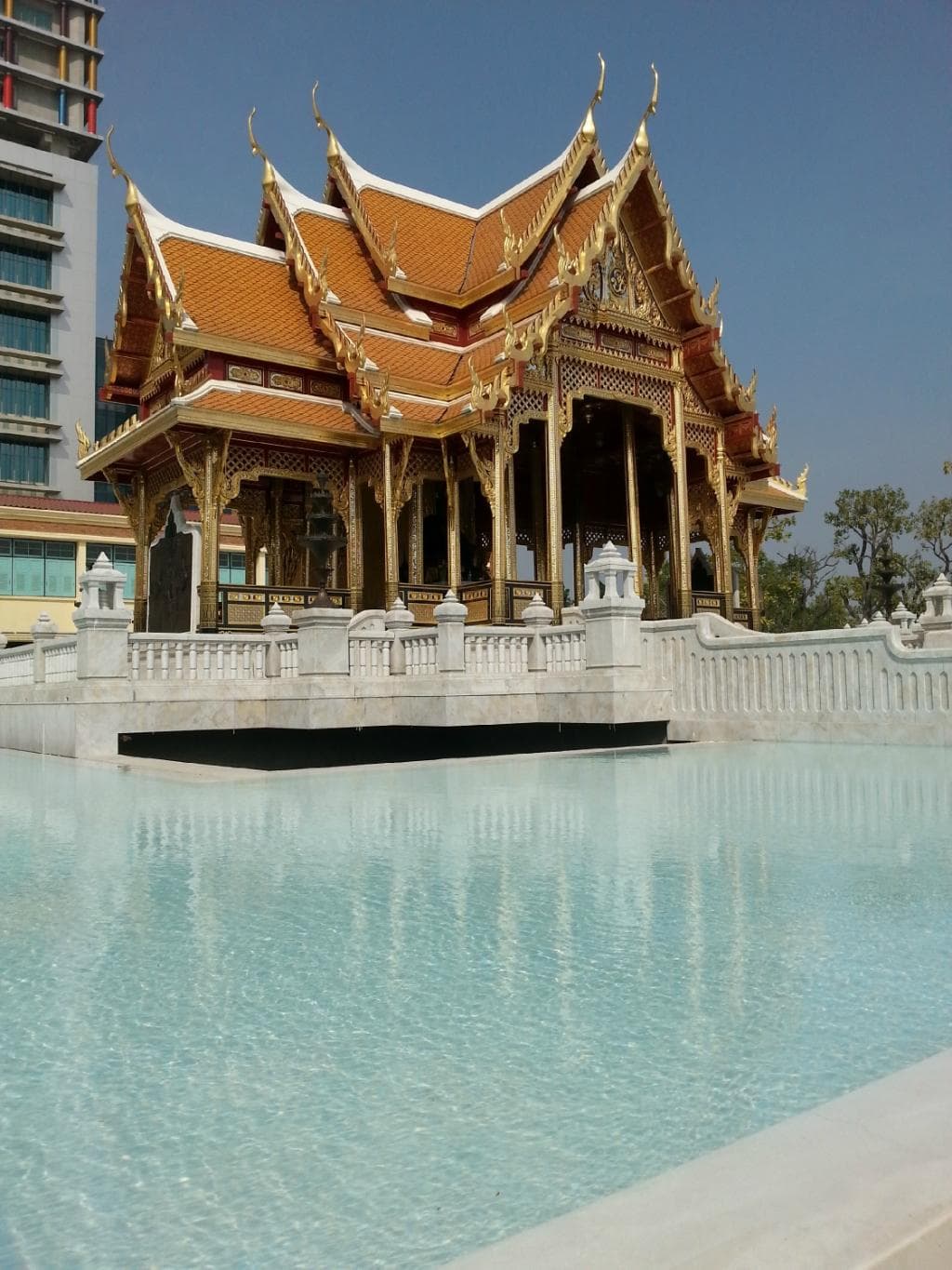 In front of the museum