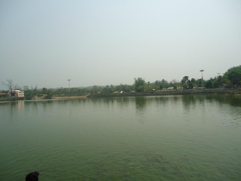 Lake is calm and beautiful.