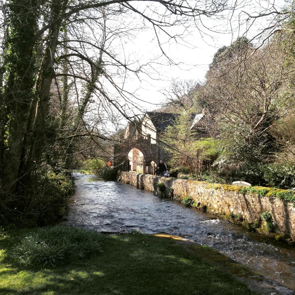 View upstream to the mill