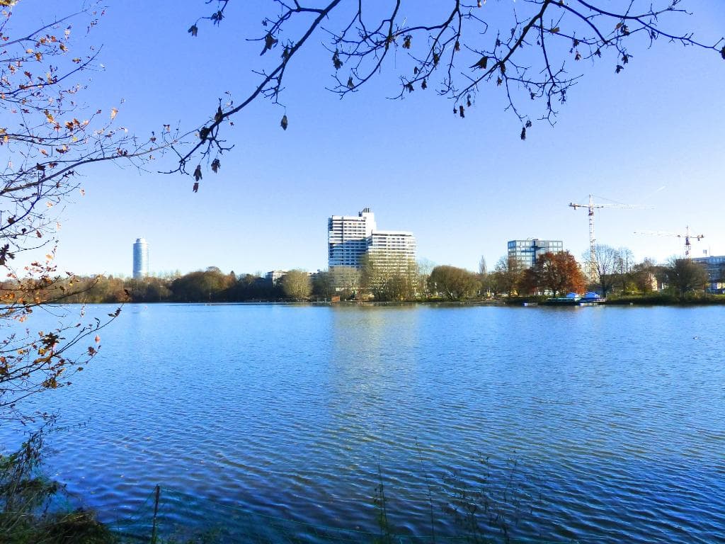 Blick auf den Wöhrder See, nahe Talübergang
