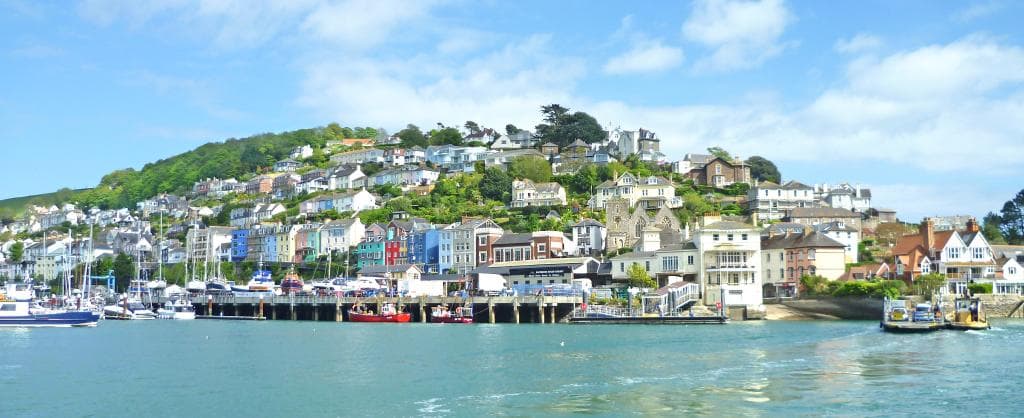 The pretty houses on the Kingswear side