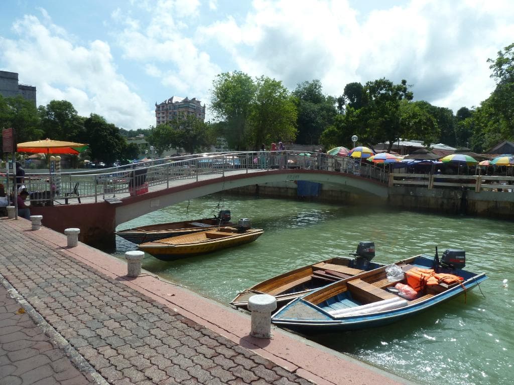Boats from the surrounding villages