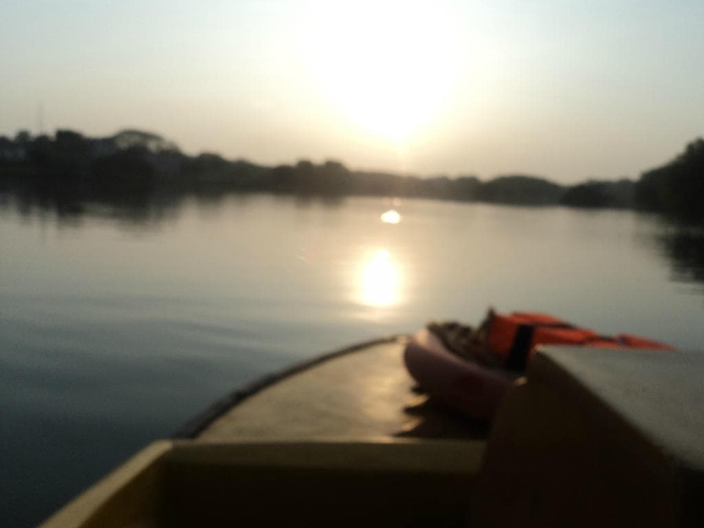 Sunset view while boating