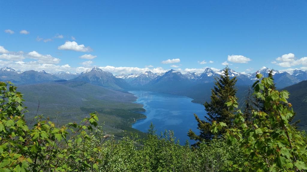 View of Lake Mcdonald from the top.