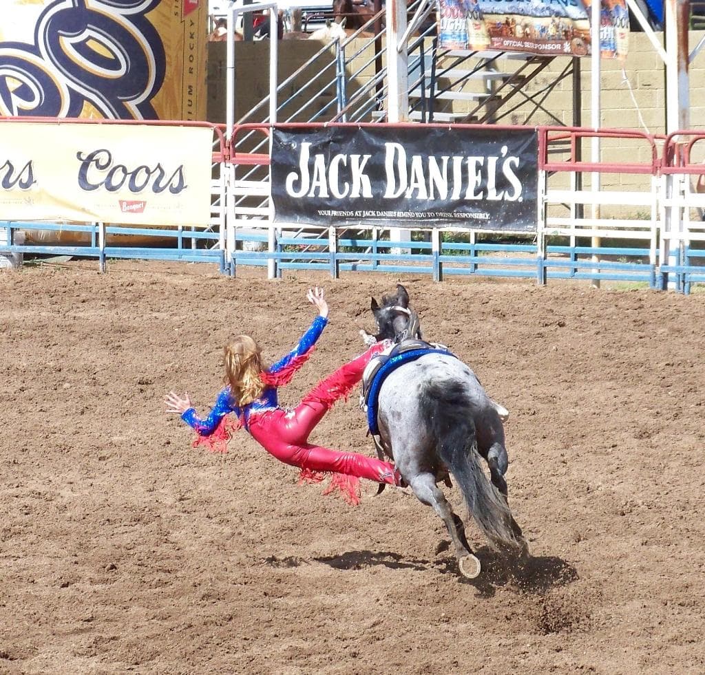 McMillan Family Trick Riders - age 14 - Prescott Rodeo