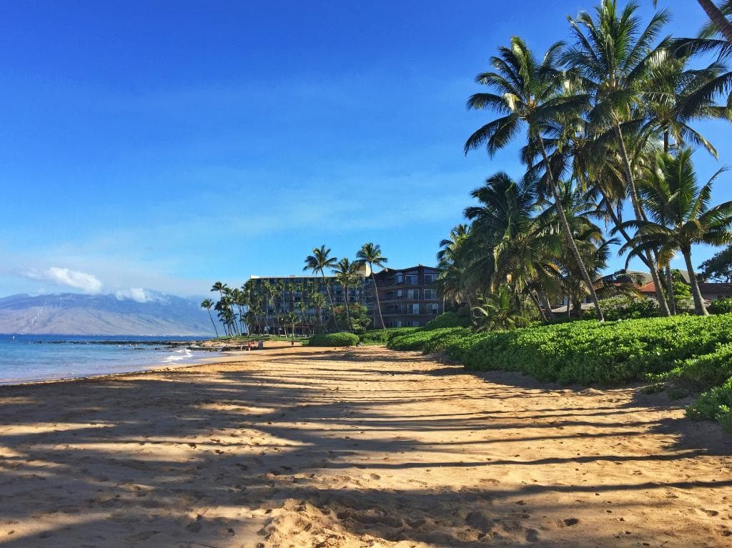 Early morning on Keawakapu Beach. Next to Mana Kai Resort.