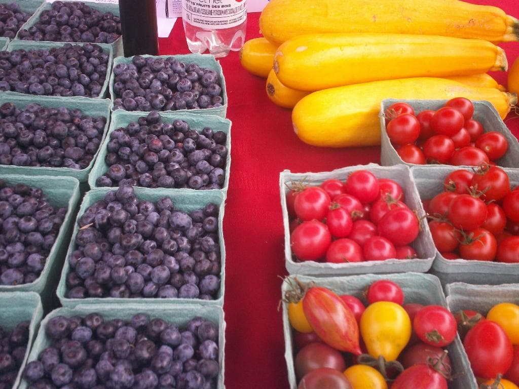 fresh local fruits and veggies
