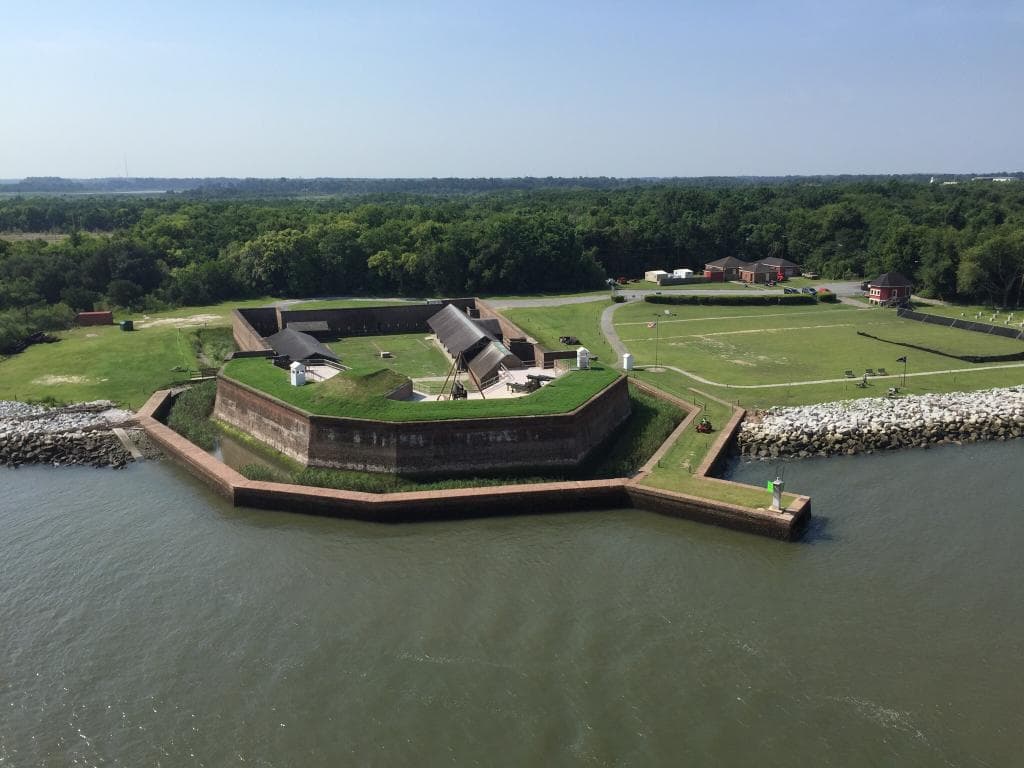 Old Fort Jacket flagging half mast after terrorist attack last week