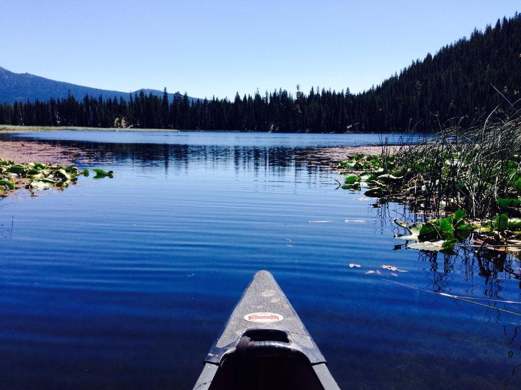 Beautiful day canoeing Hosmer Lake 7/23/15