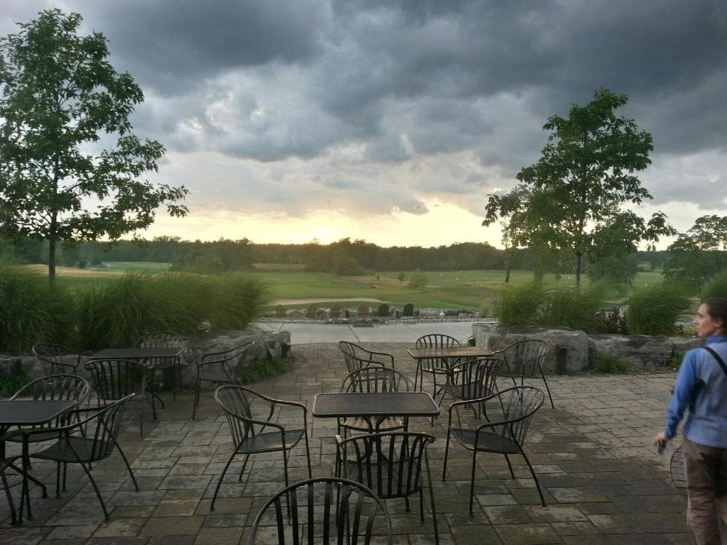 The view from the restaurant at Harvest Hill.