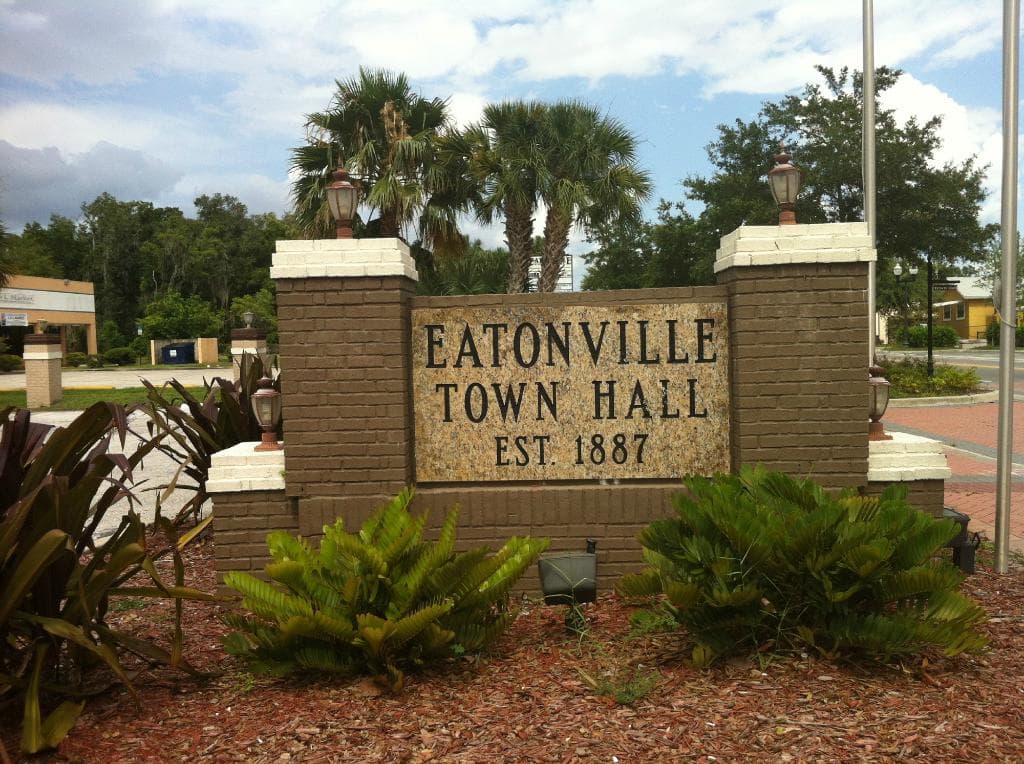 Sign at Eatonville Town Hall