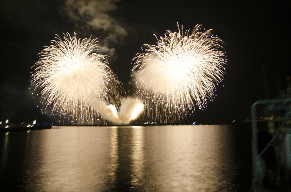 Fireworks on Summer Festival of Nanao City