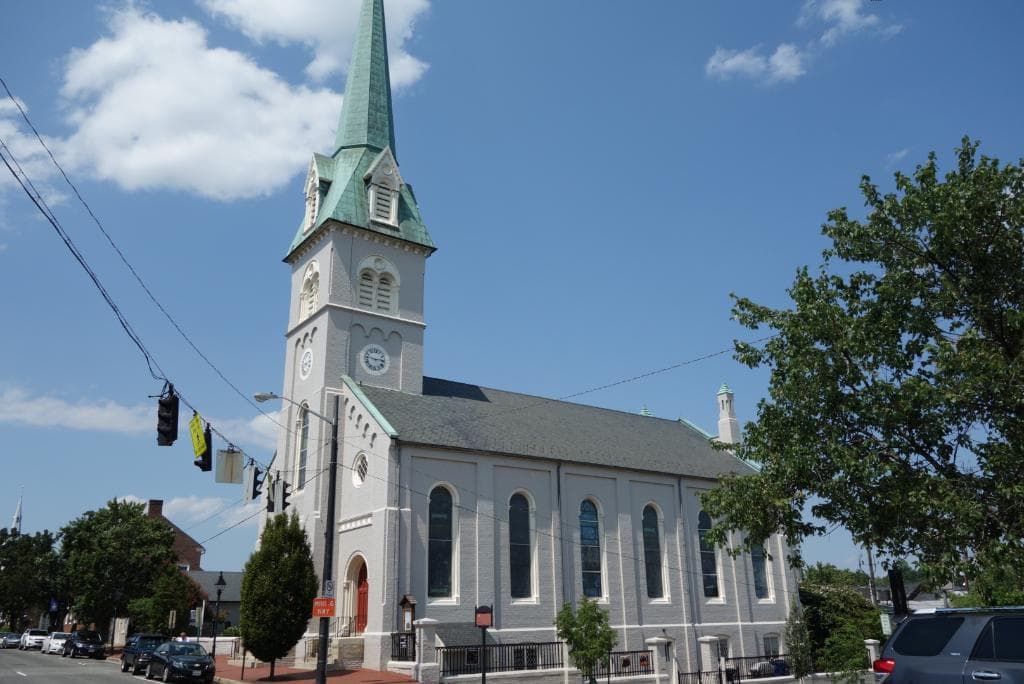 Outside of the church