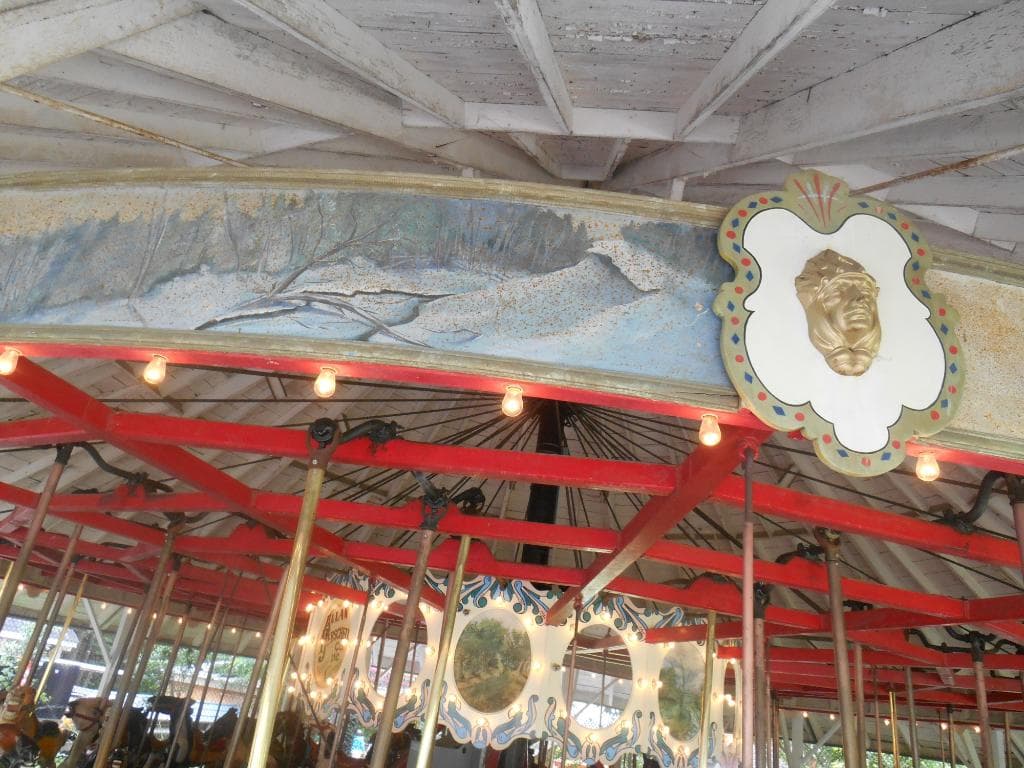 One of the rounding boards with shield and inner panels underneath