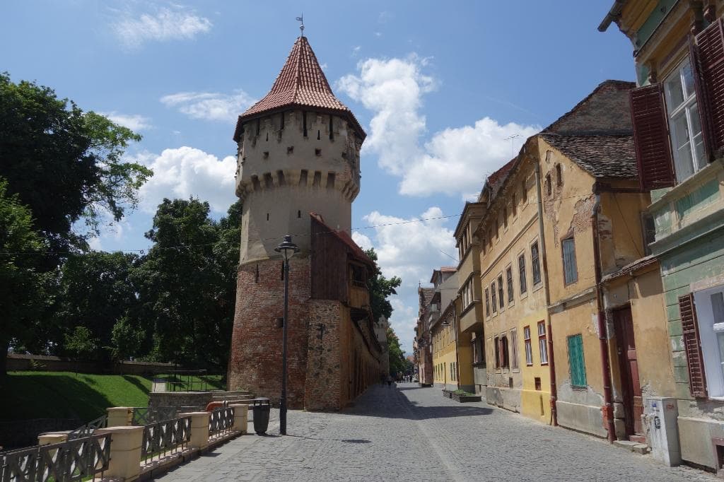 Parcul Cetății (Citadel Park), Sibiu. Turnul Dulgherilor